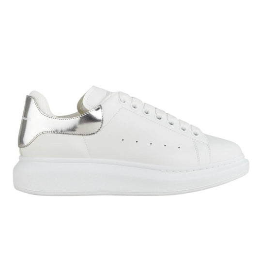 Alexander McQueen Sneakers Women Leather White Pearl Grey