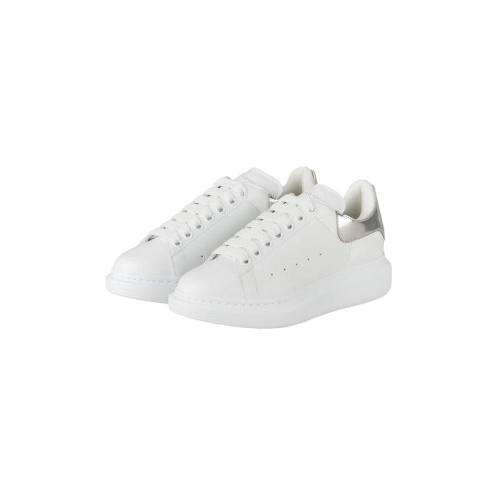 Alexander McQueen Sneakers Women Leather White Pearl Grey