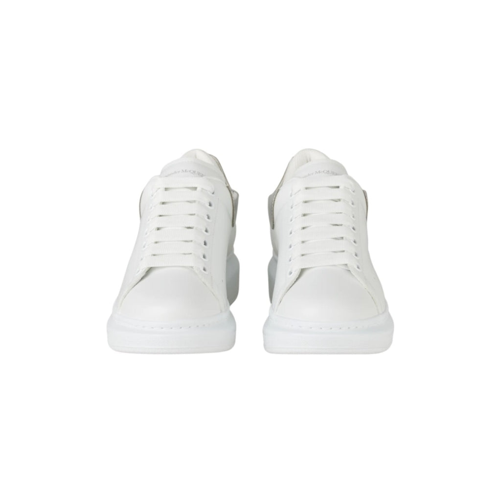Alexander McQueen Sneakers Women Leather White Pearl Grey