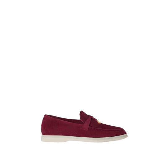 Loro Piana Summer Charms Walk Loafer Suede Bright Amaranth
