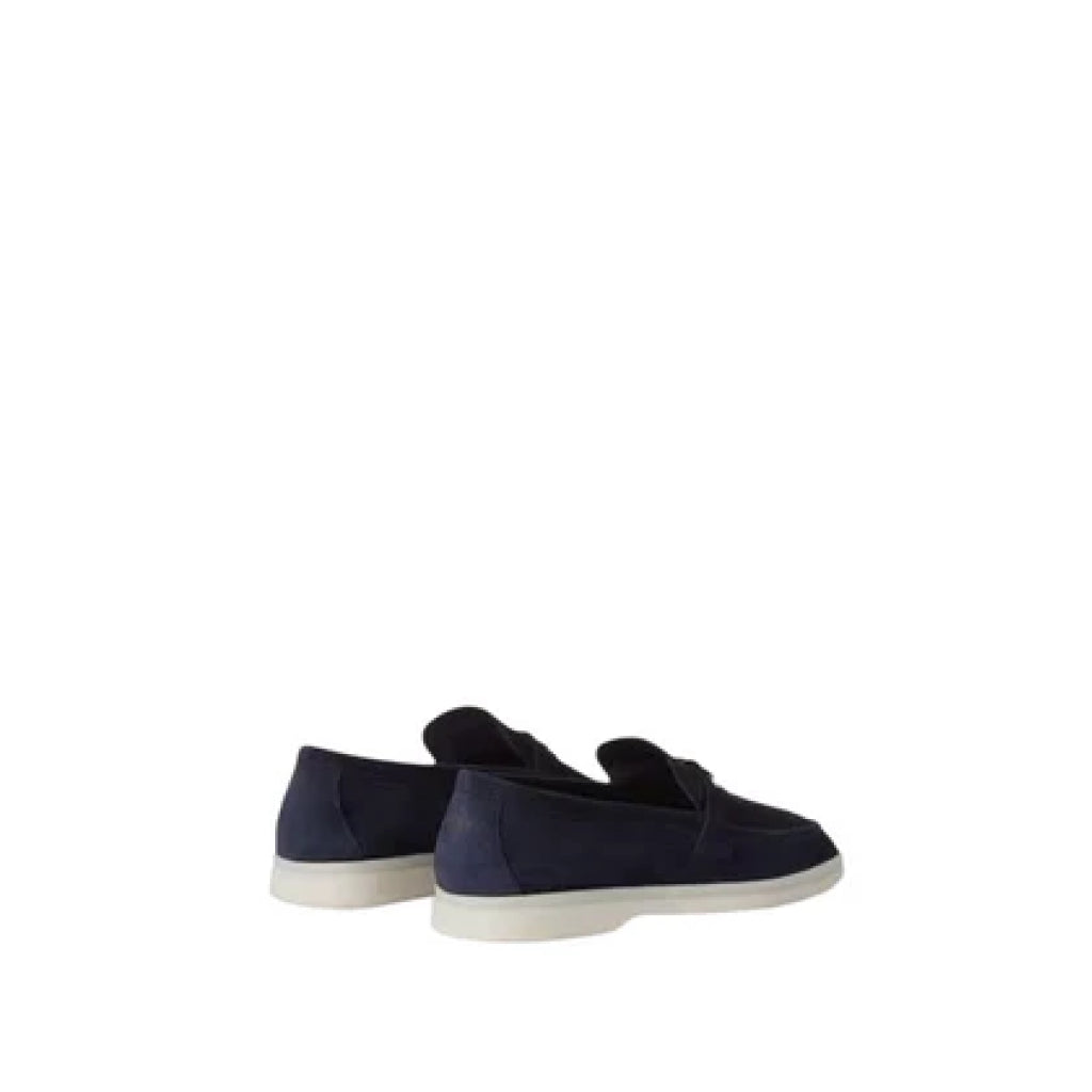 Loro Piana Summer Charms Walk Loafer Suede Ocean Heart