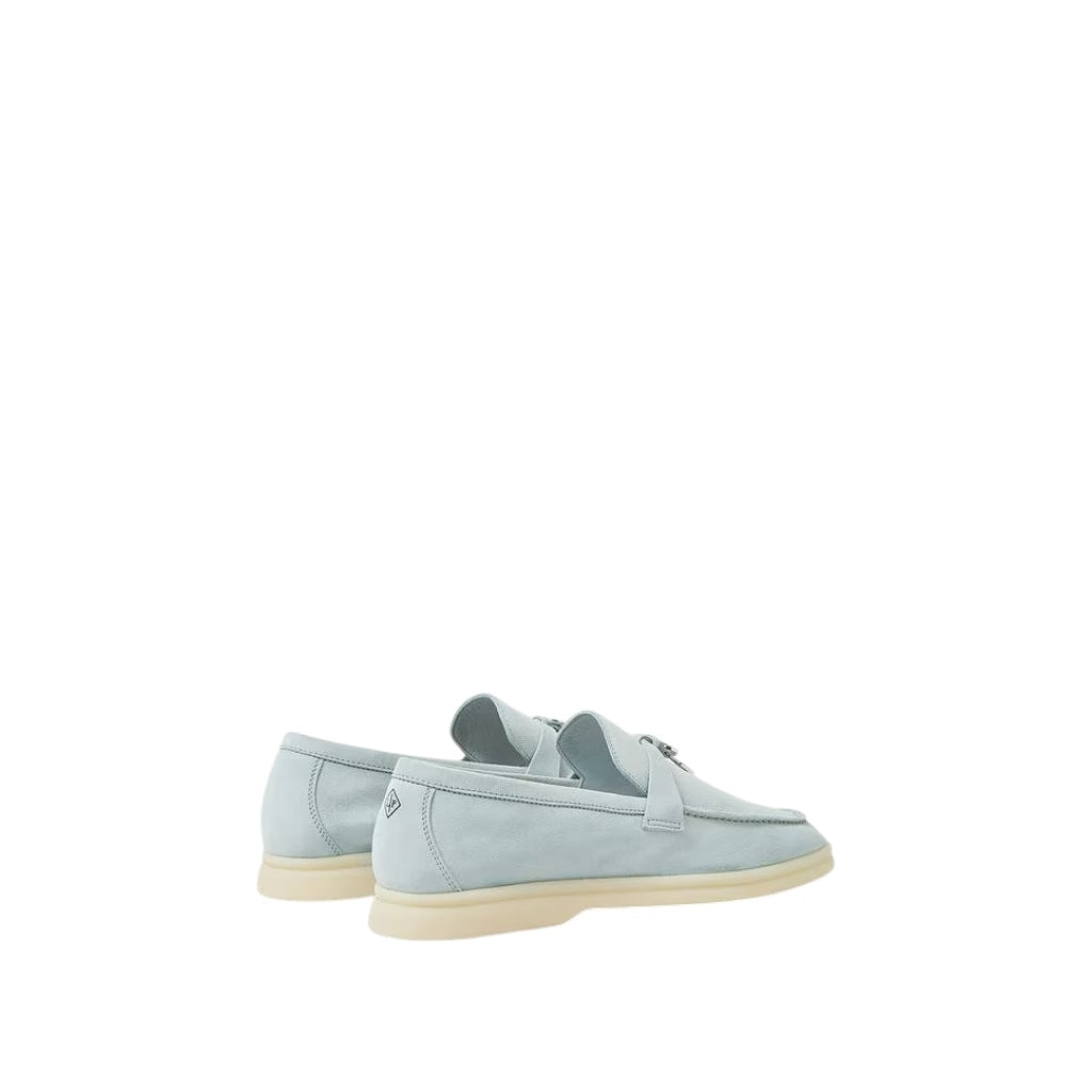 Loro Piana Summer Charms Walk Loafer Suede Spring Waterfall Melange