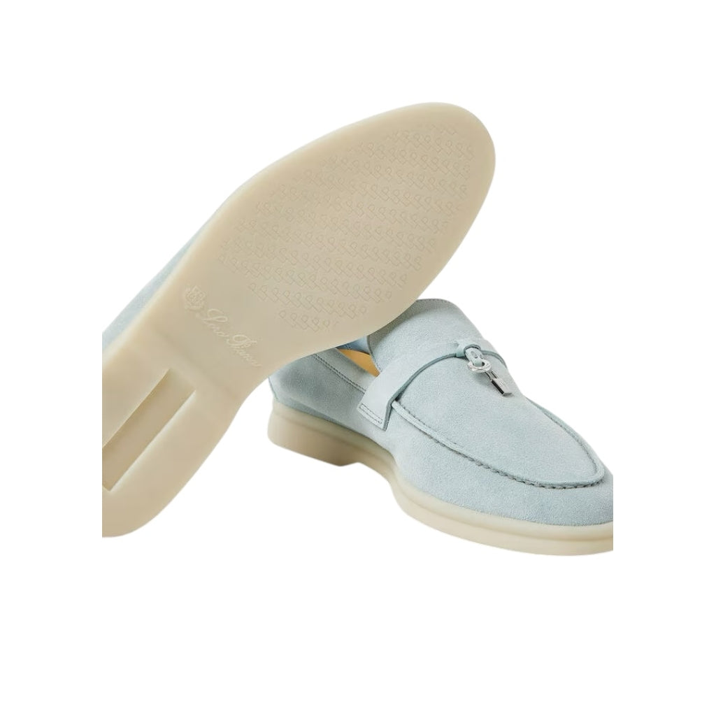 Loro Piana Summer Charms Walk Loafer Suede Spring Waterfall Melange