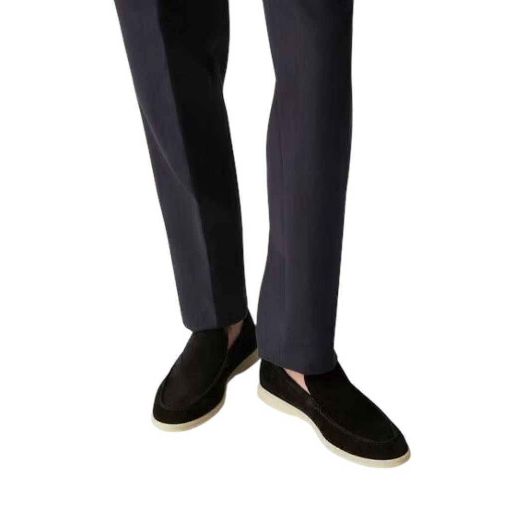 Loro Piana Summer Walk Loafer Suede Black
