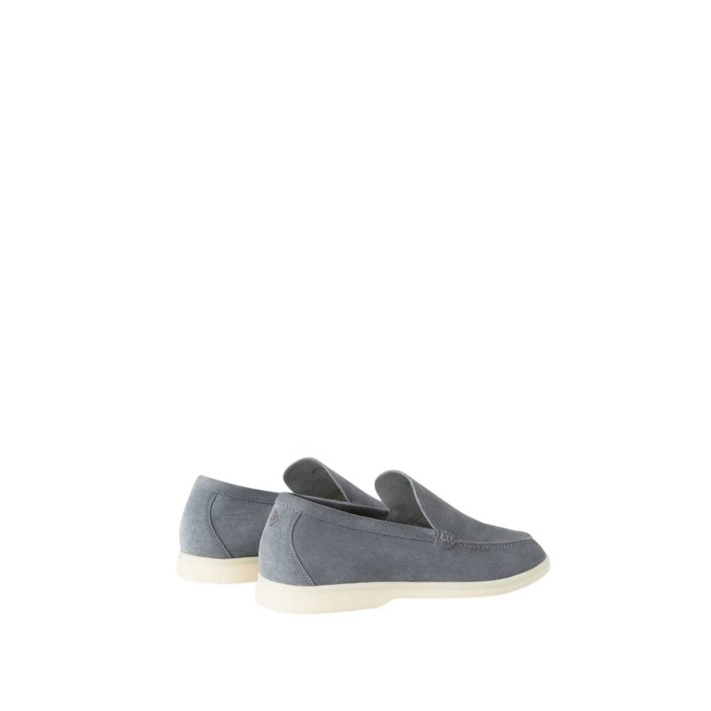 Loro Piana Summer Walk Loafer Suede Frozen Blue