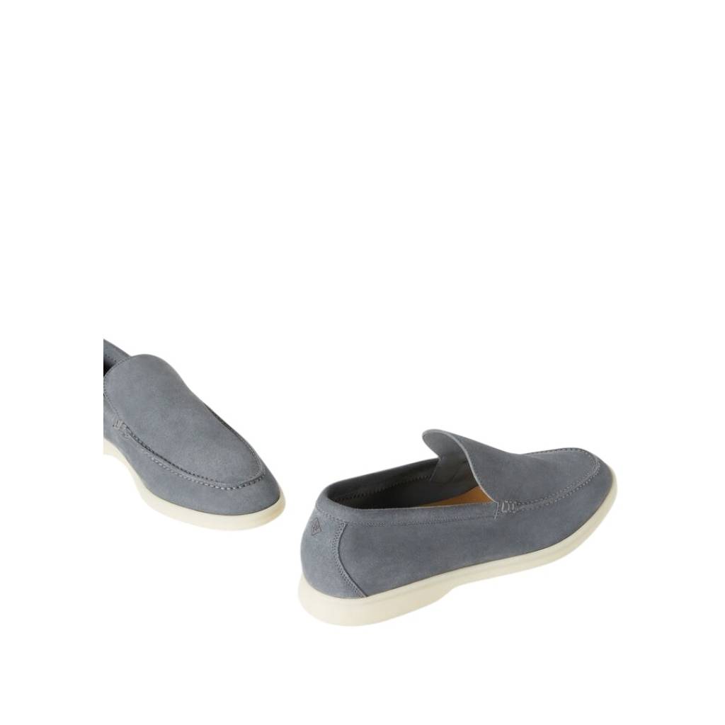 Loro Piana Summer Walk Loafer Suede Frozen Blue