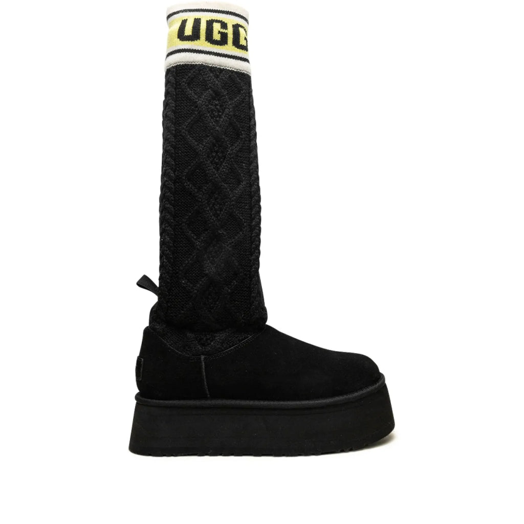 UGG Classic Sweater Letter Boot Black