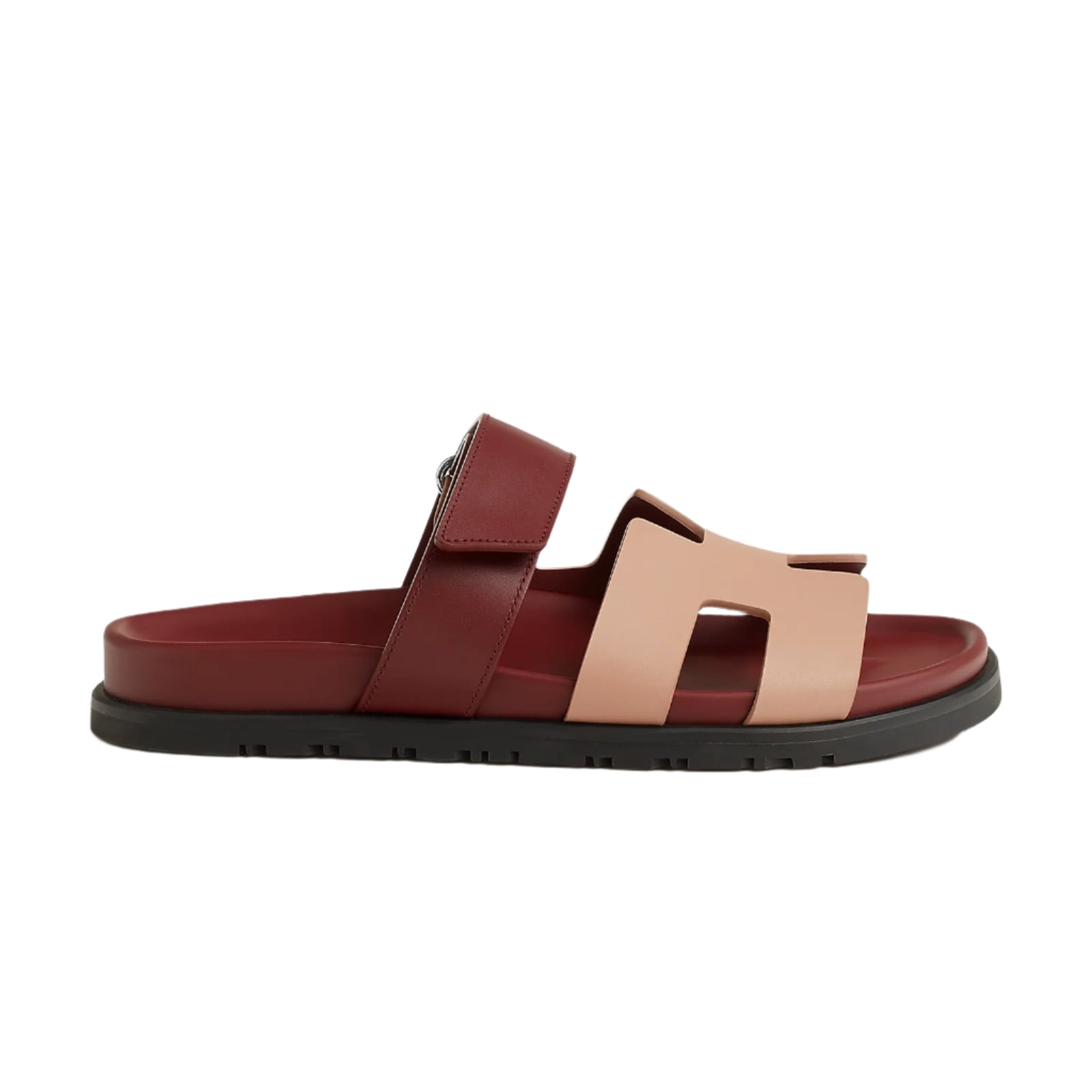 Hermes Suede Goatskin Womens Chypre Sandals Nude