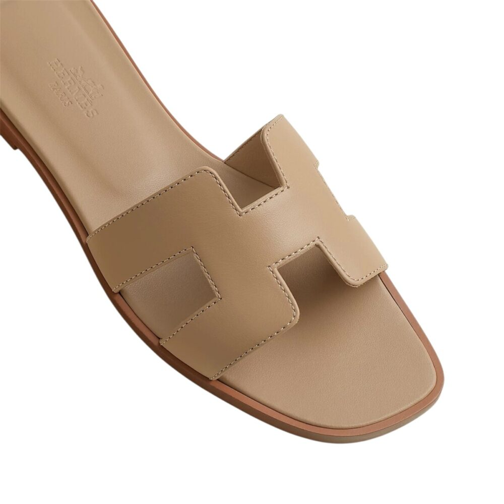 Hermes Oran sandal Beige Lin