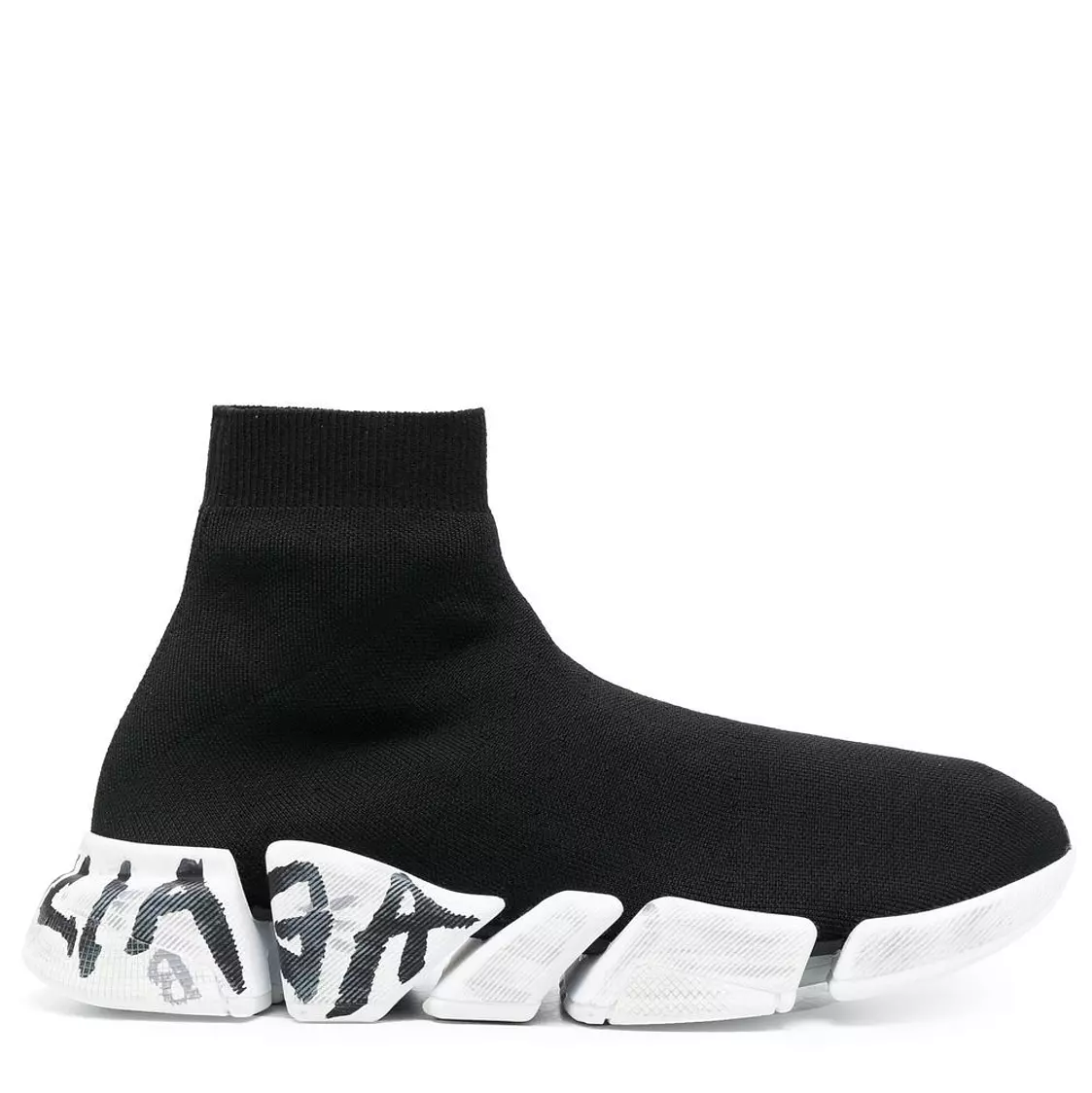 Balenciaga Speed 2.0 Graffiti Recycled Knit Black