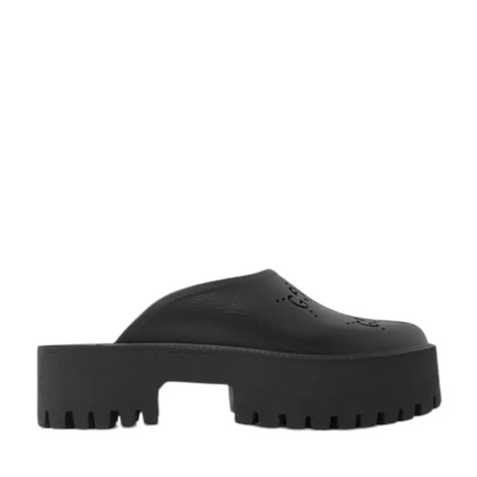 Gucci Perforated Rubber Platform Sandals