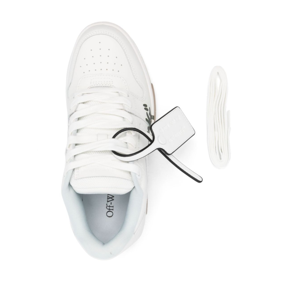 OFF-WHITE Out Of Office OOO Low Tops For Walking White Black