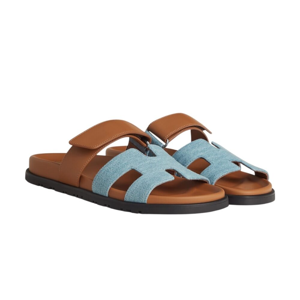 Hermes Chypre Sandal Bleu Clair / Naturel