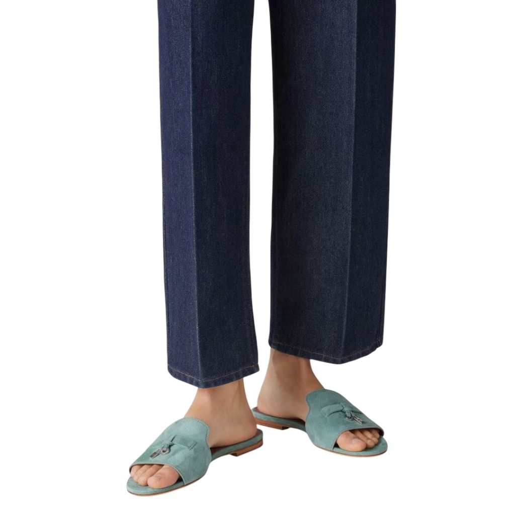 Loro Piana Summer Charms Sandal Green Sap