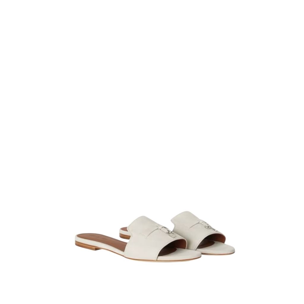 Loro Piana Summer Charms Sandal Pearl Powder