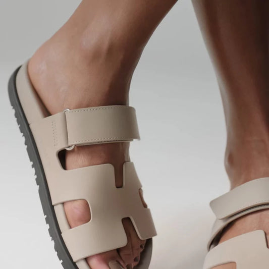 Hermes Beige Mastic Rubber Chypre sandal