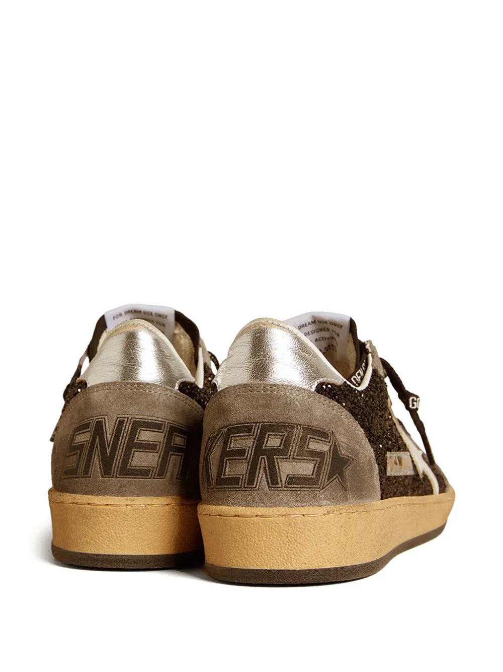 Ball Star in glitter with leather star and metallic leather heel tab