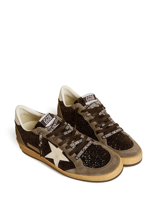Ball Star in glitter with leather star and metallic leather heel tab