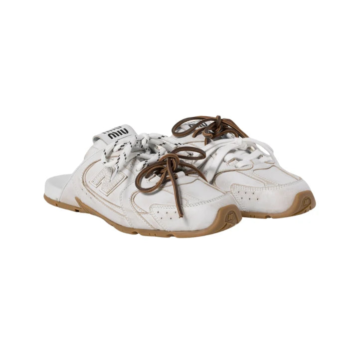 New Balance X Miu Miu 530 SL deco calf leather mules