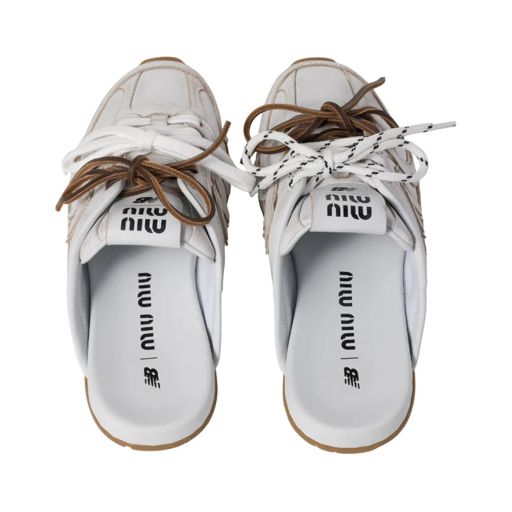 New Balance X Miu Miu 530 SL deco calf leather mules