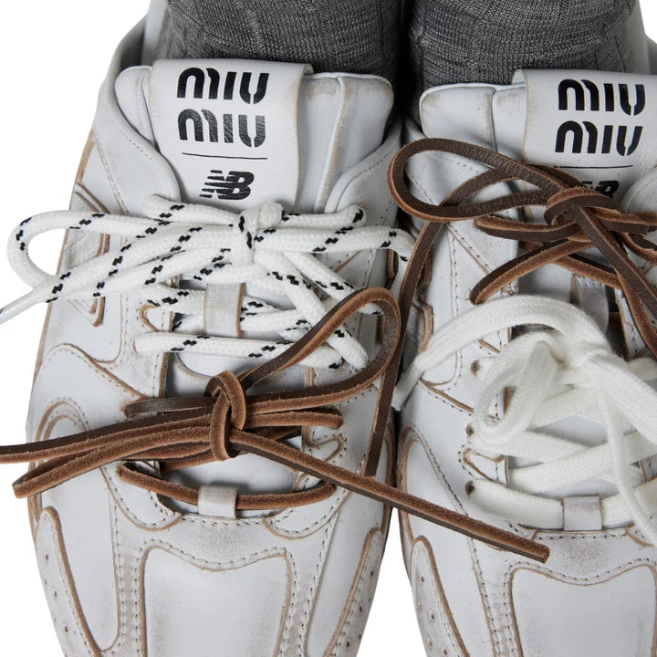 New Balance X Miu Miu 530 SL deco calf leather mules