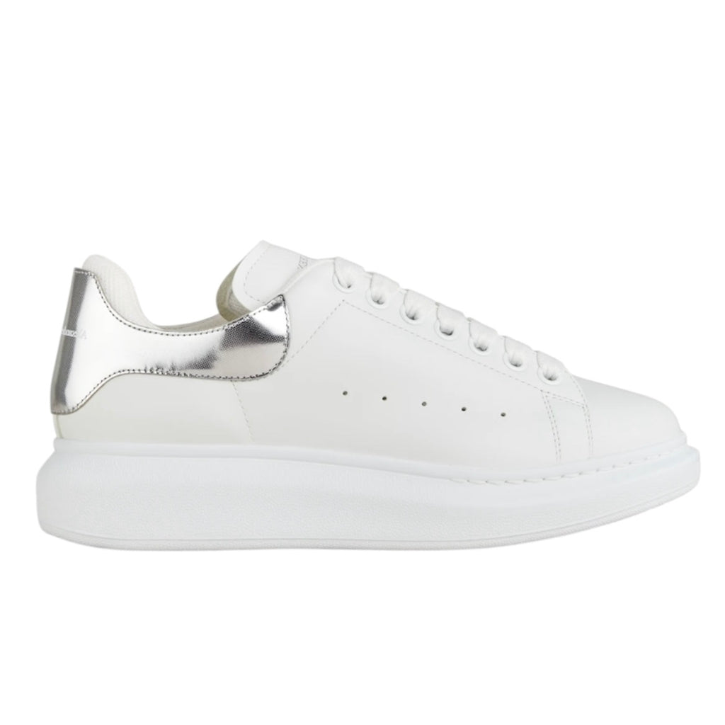 Alexander McQueen Sneakers Women Leather White Pearl Grey