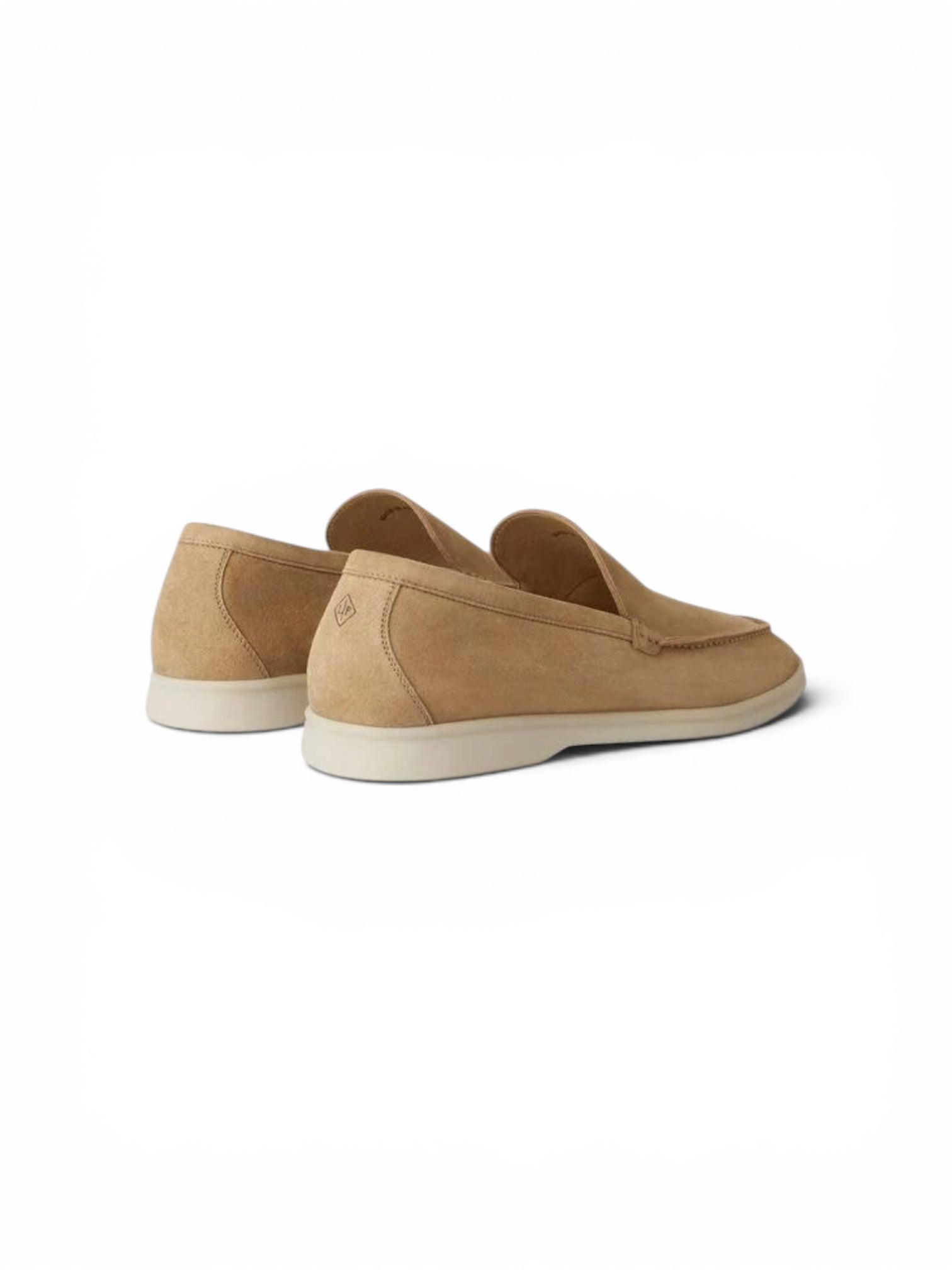 Loro Piana Summer Walk Suede Light Wood Smoke Loafers