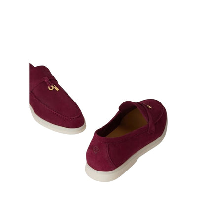 Loro Piana Summer Charms Walk Loafer Suede Bright Amaranth