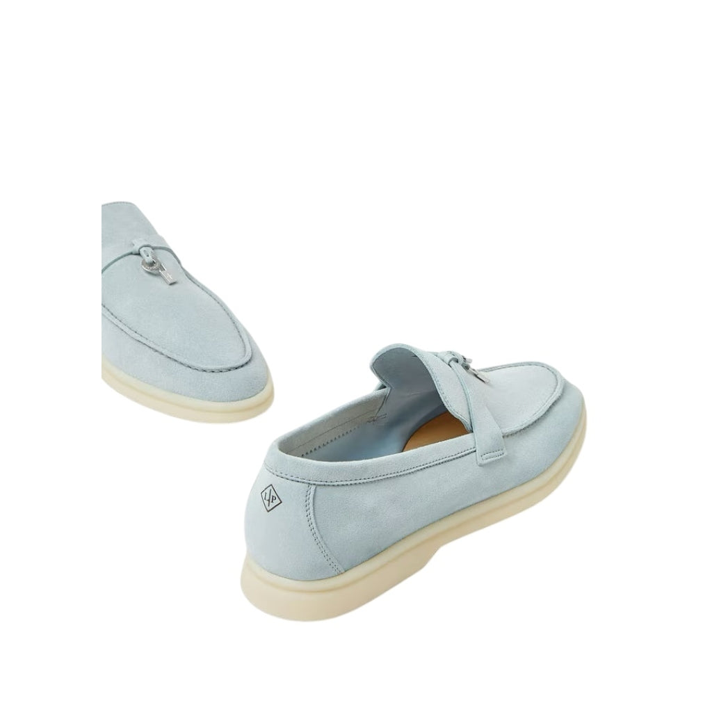 Loro Piana Summer Charms Walk Loafer Suede Spring Waterfall Melange