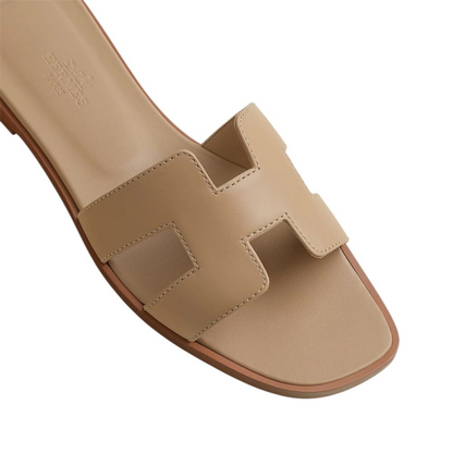Hermes Oran sandal Beige Lin