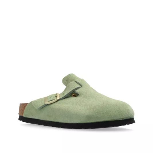 Birkenstock Boston Soft Footbed Suede Faded Khaki