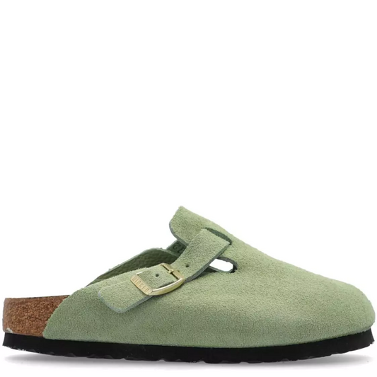Birkenstock Boston Soft Footbed Suede Faded Khaki
