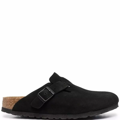 Birkenstock Boston Soft Footbed Suede Black