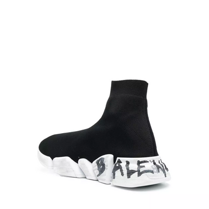 Balenciaga Speed 2.0 Graffiti Recycled Knit Black