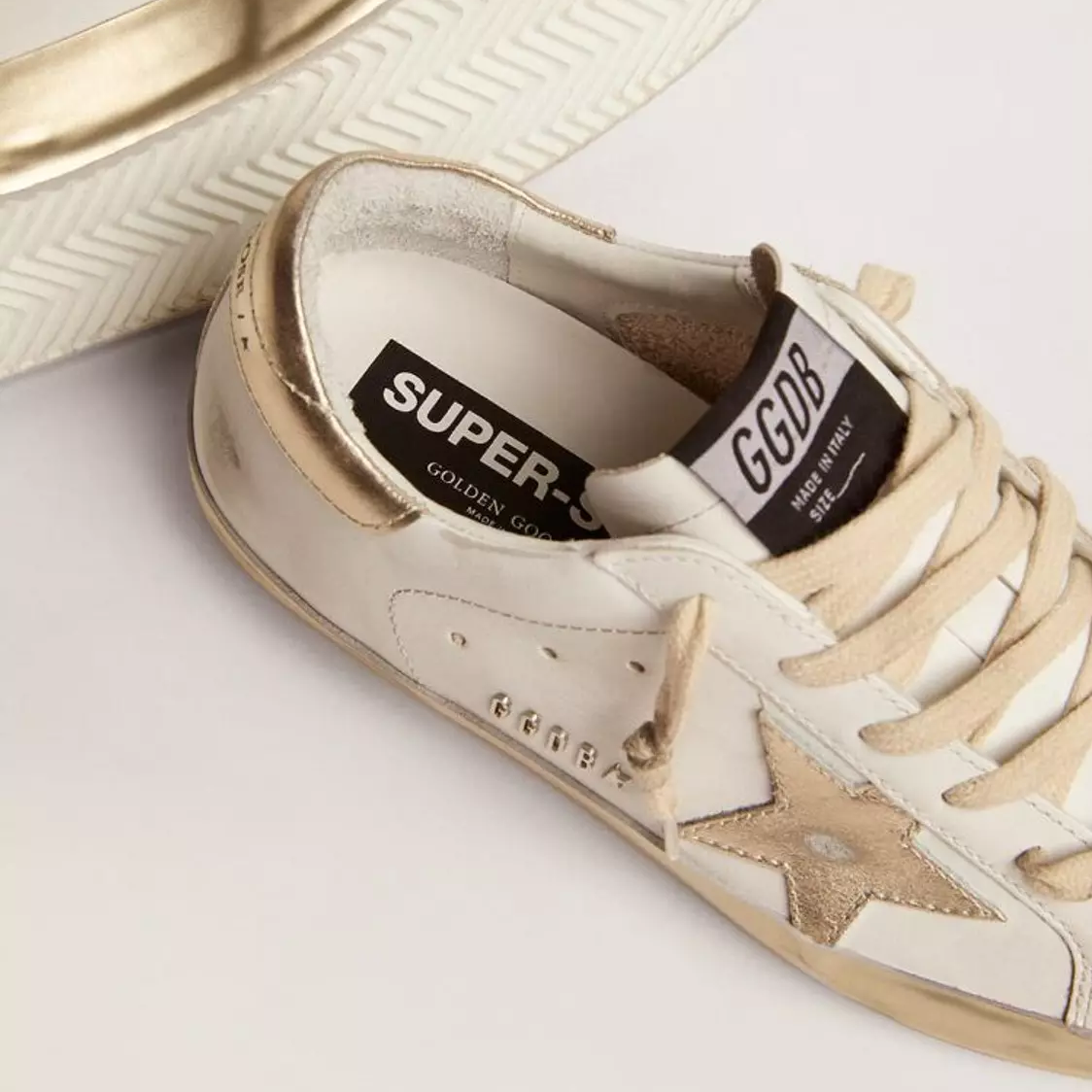 Golden Goose Super Star Sole gold sparkle foxing