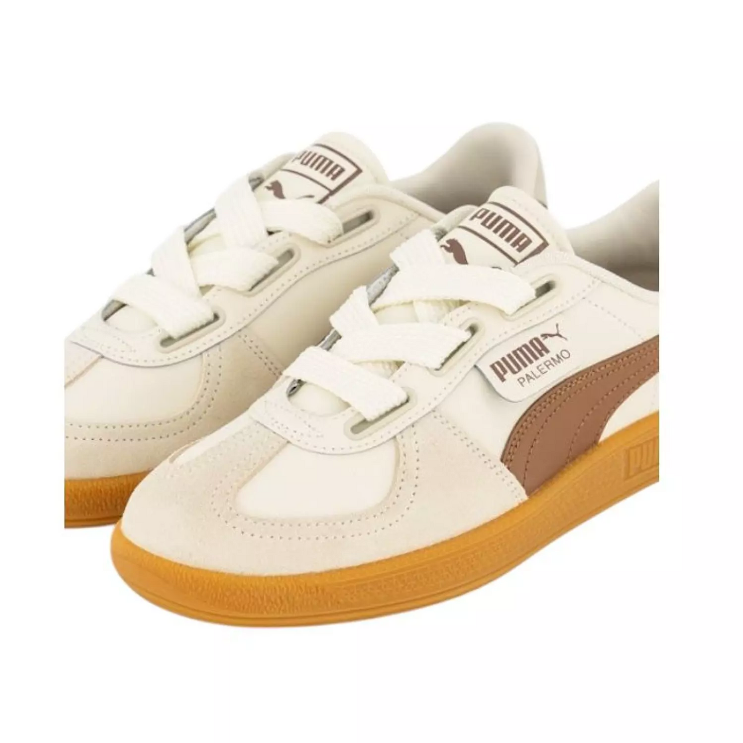 PUMA Palermo Wide Lace Sd ‘Frosted Ivory Brown Mushroom