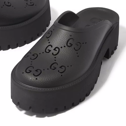 Gucci Perforated Rubber Platform Sandals