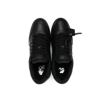 OFF-WHITE Out Of Office OOO “For Walking” Low Tops Black White