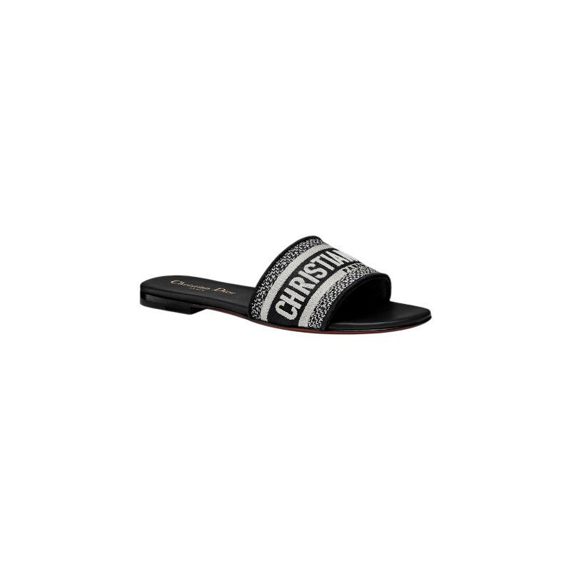 Christian Dior Flat Black Printed Dior