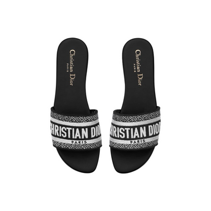Christian Dior Flat Black Printed Dior