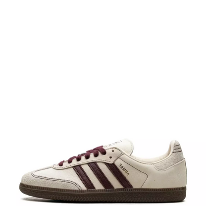 adidas Samba OG "Wonder White/Maroon" sneakers