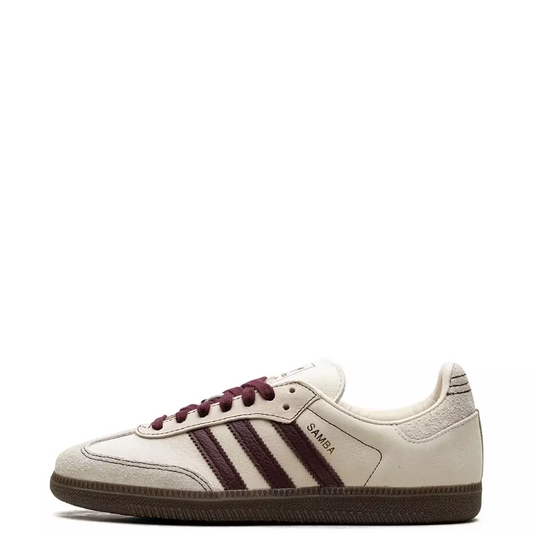 adidas Samba OG "Wonder White/Maroon" sneakers