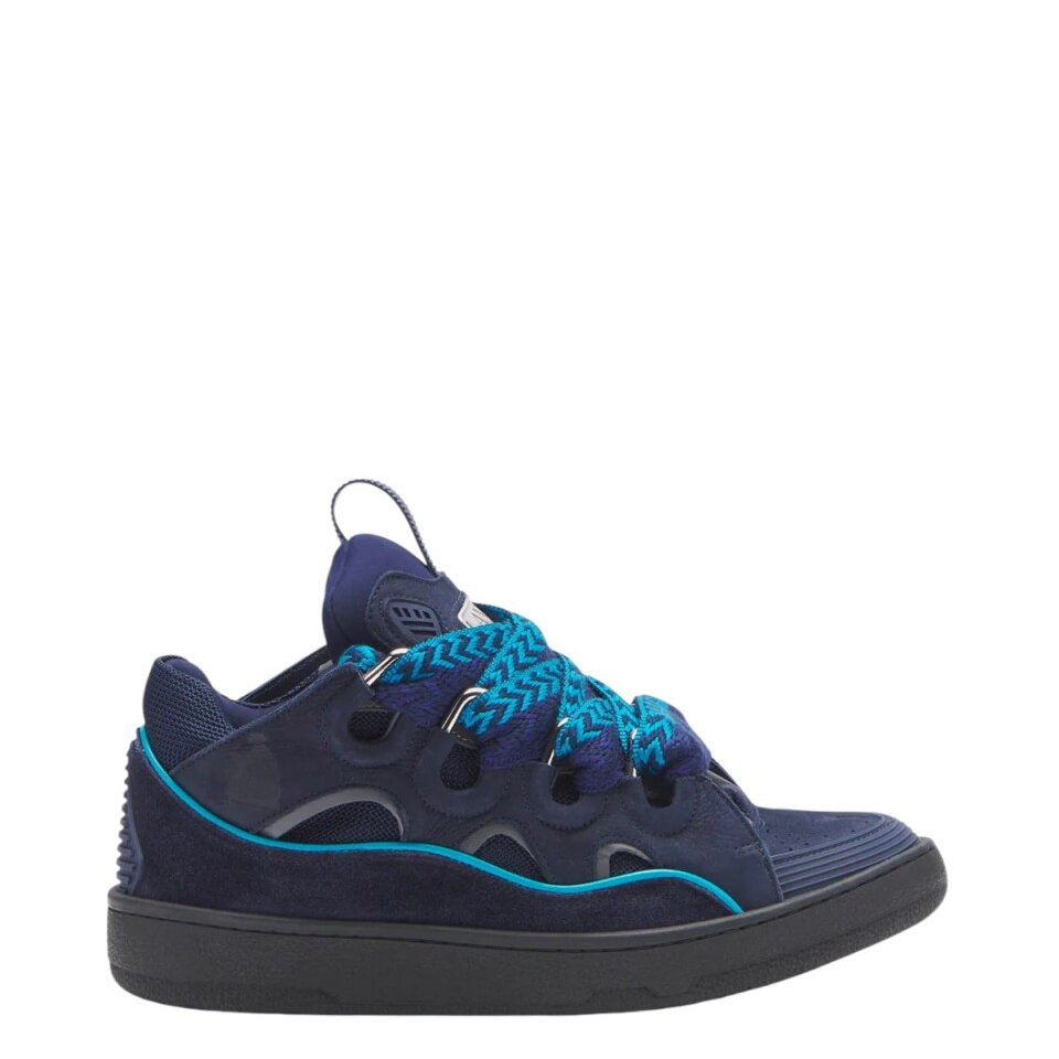 Lanvin Curb Leather Navy Blue