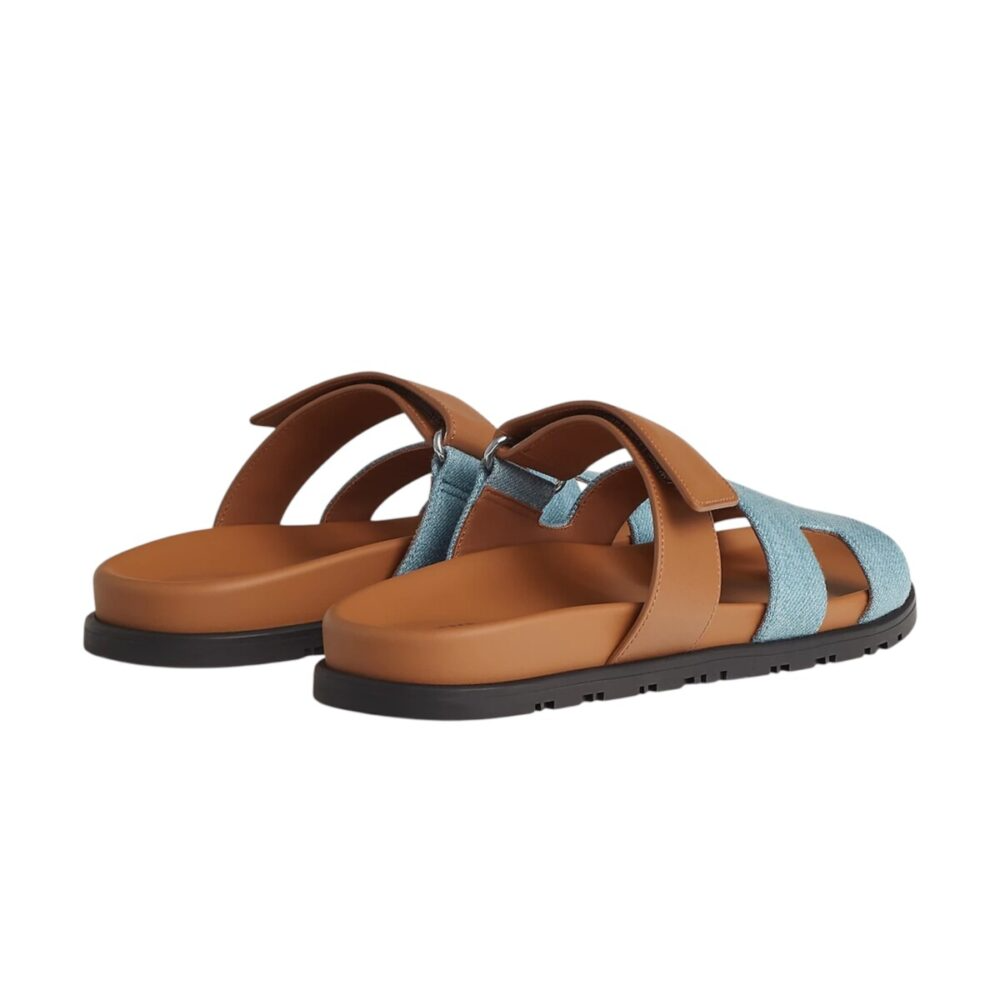 Hermes Chypre Sandal Bleu Clair / Naturel
