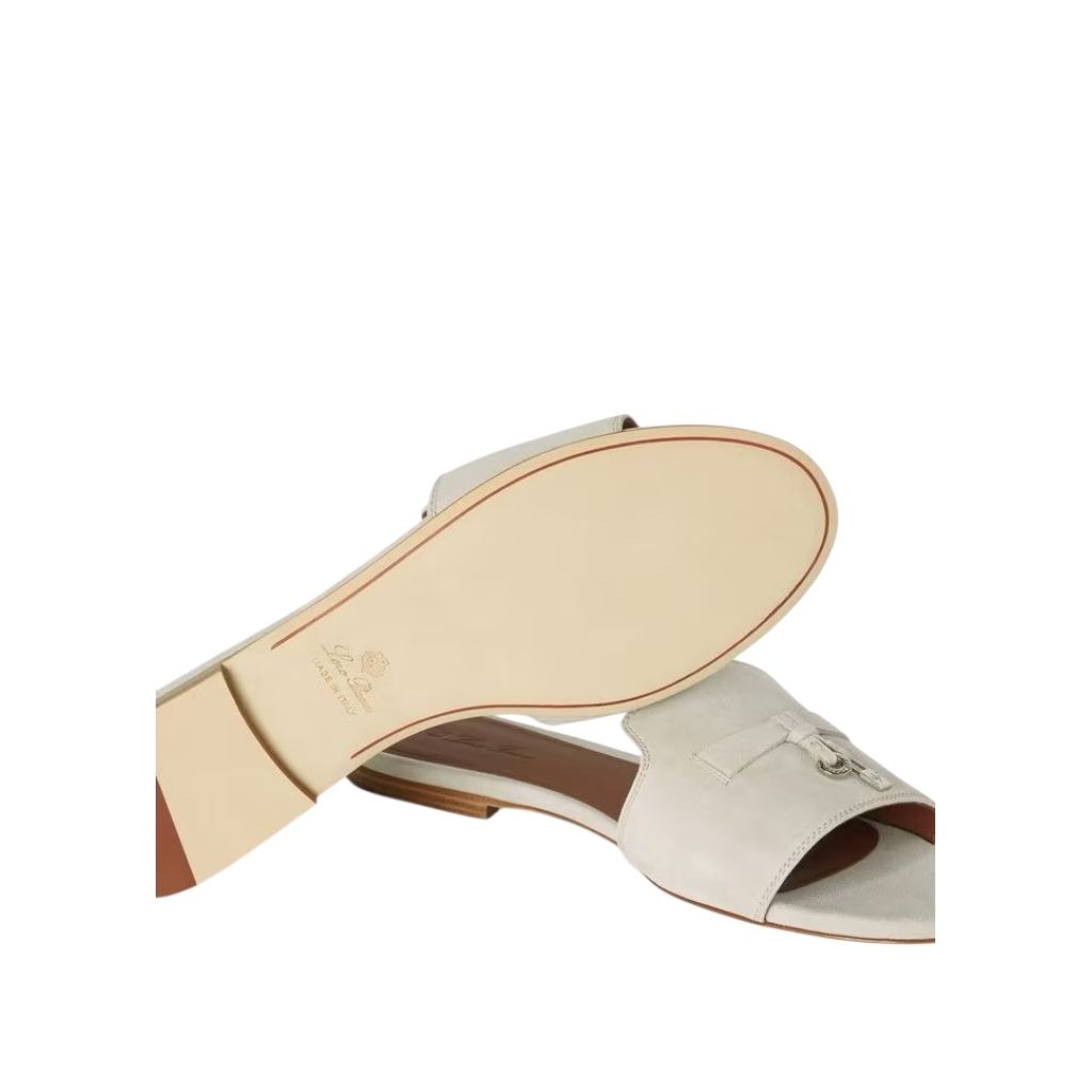 Loro Piana Summer Charms Sandal Pearl Powder